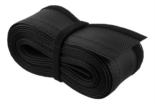 UTGATT1 DELTACO kabelsorteringsstrumpa i nylon, kardborrband, 1.8m - Svart