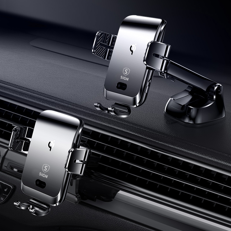 SiGN SiGN Bilhållare med Trådlös Laddning - Svart