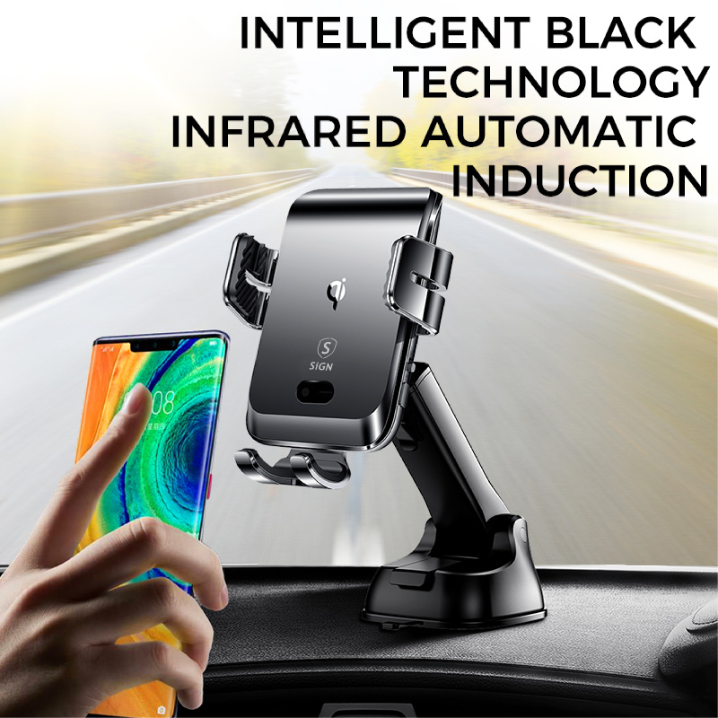 SiGN SiGN Bilhållare med Trådlös Laddning - Svart