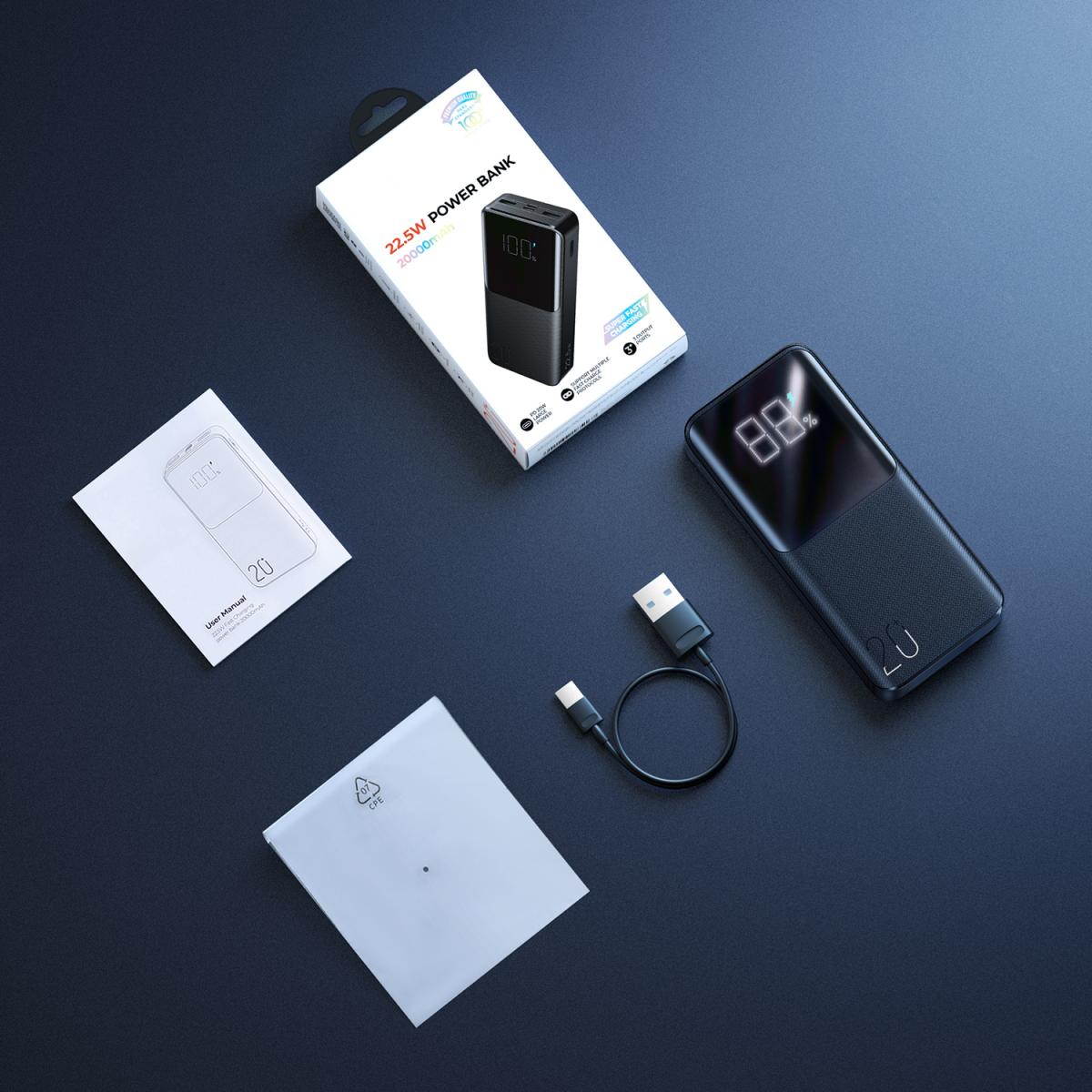 SiGN SiGN Super Charge LED Powerbank 20.000mAh 22.5W - Svart