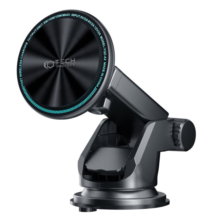 Tech-Protect Magsafe Bilhållare Trådlös Laddare 15W A2 till instrumentbräda - Svart