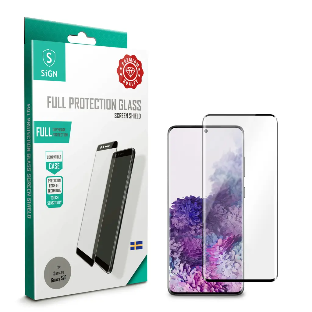 SiGN SiGN Galaxy S20 Härdat Glas Skärmskydd Heltäckande