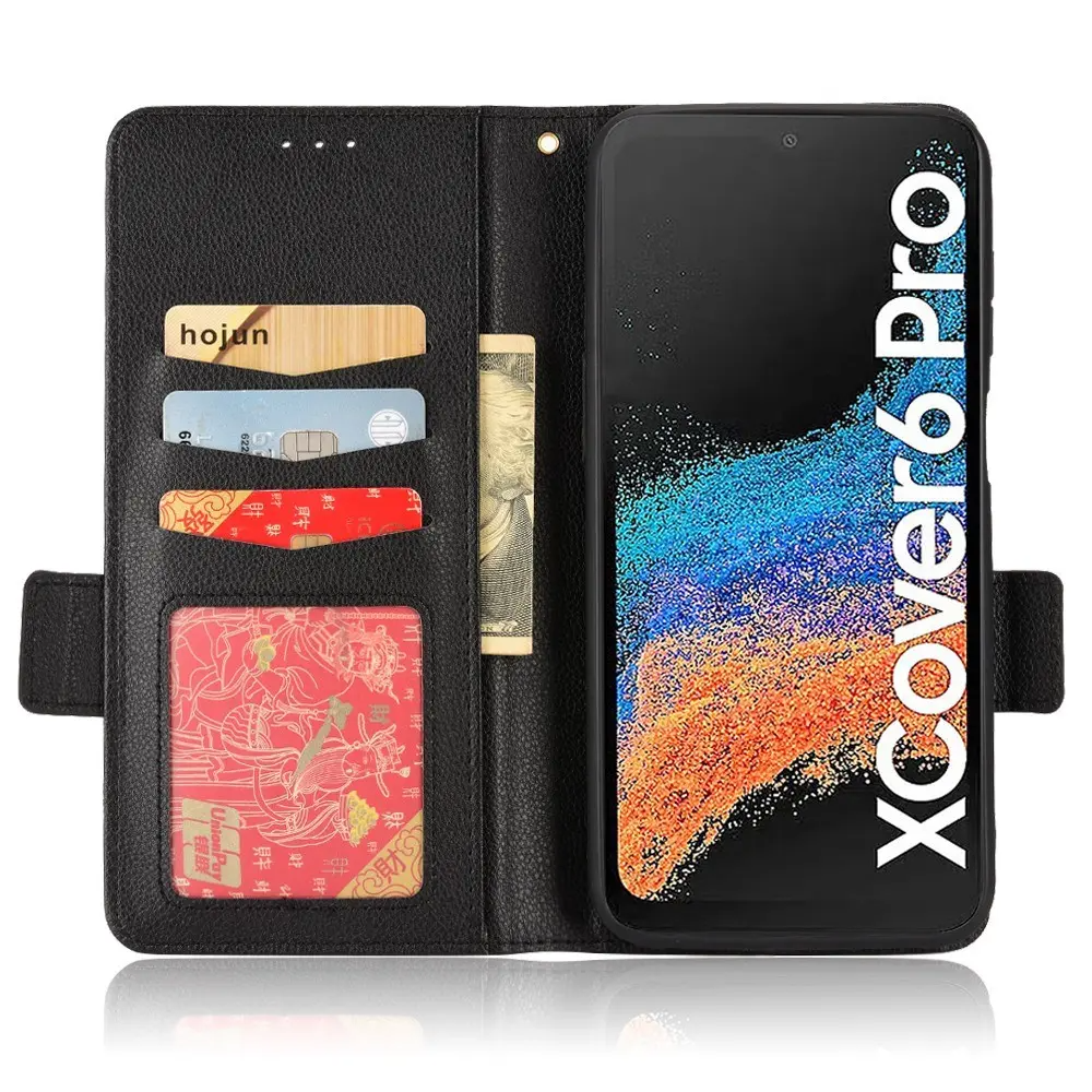 Taltech Galaxy Xcover 6 Pro Plånboksfodral PU Läder - Svart