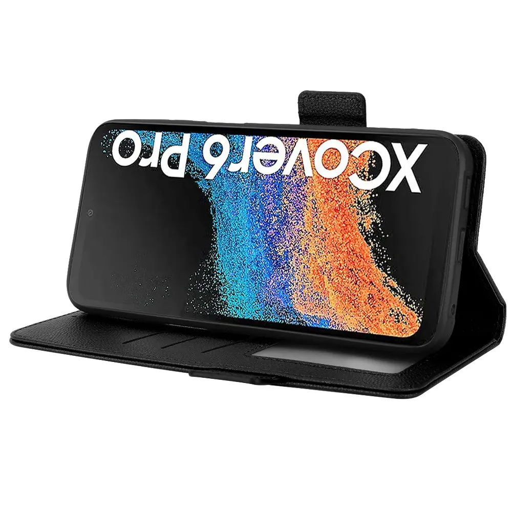 Taltech Galaxy Xcover 6 Pro Plånboksfodral PU Läder - Svart