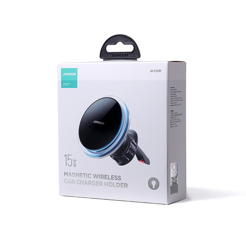 Joyroom Joyroom Magsafe Bilhållare Trådlös laddare 15W till Ventgaller - Svart