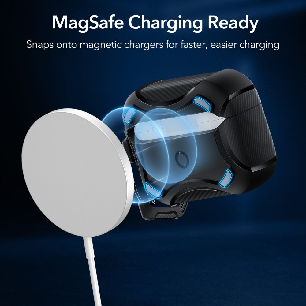 ESR ESR Magsafe Airpods Pro 1/2 Skal Cyber Armor - Svart