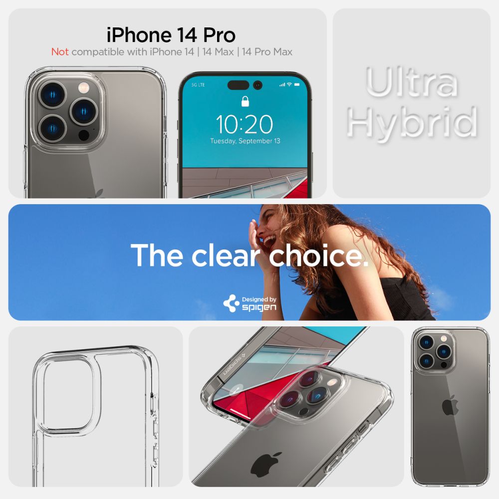 Spigen Spigen iPhone 14 Pro Max Skal Ultra Hybrid - Crystal Clear