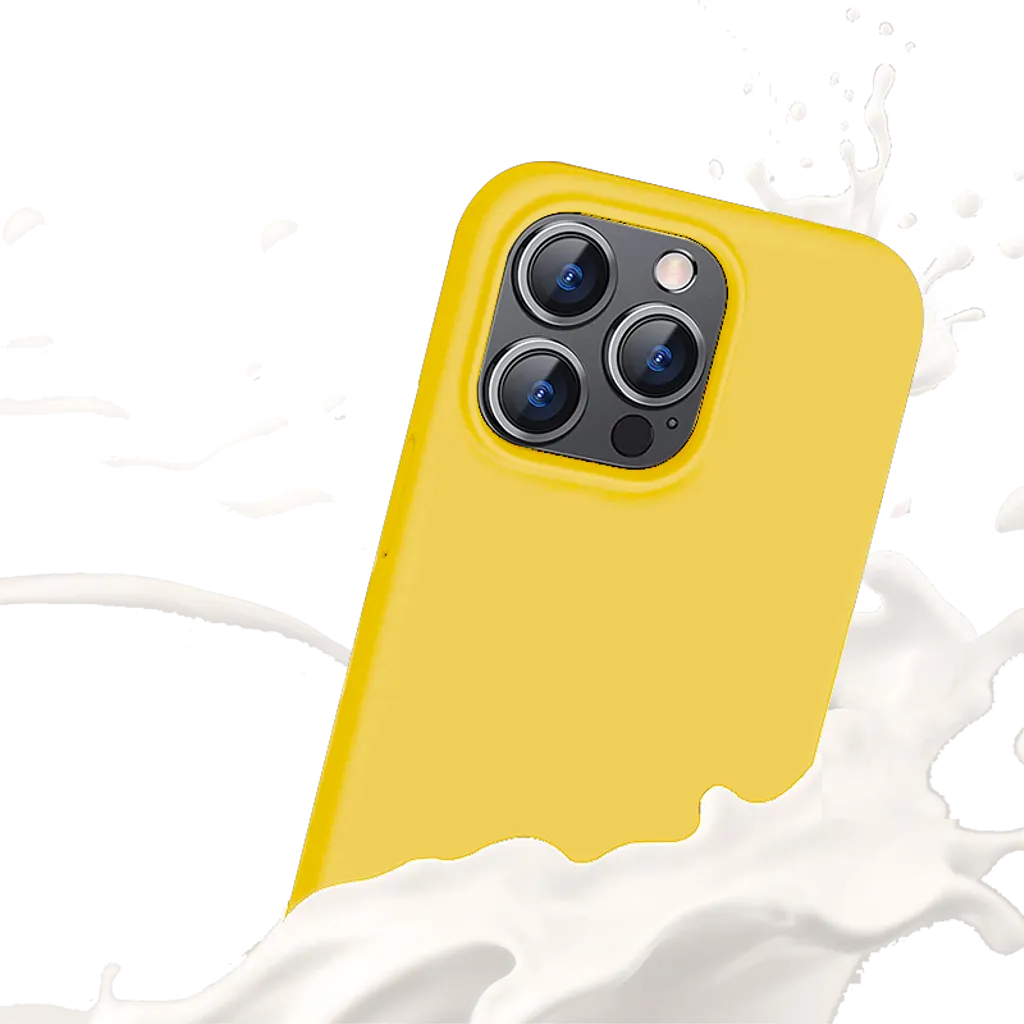 SiGN SiGN Mobilskal till iPhone 15 Pro Max Liquid Silikon - Gul