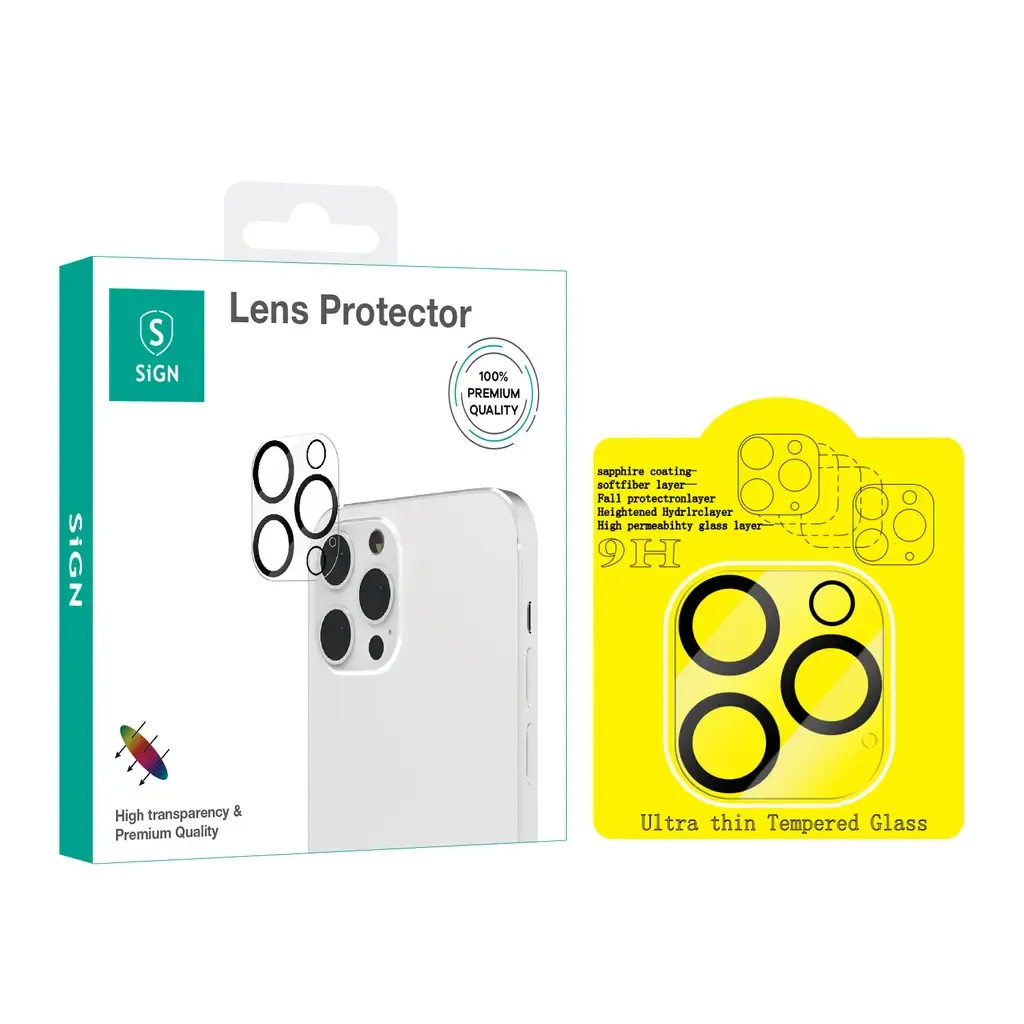 SiGN SiGN iPhone 15 Pro Max/15 Pro Kameralinsskydd i Härdat glas