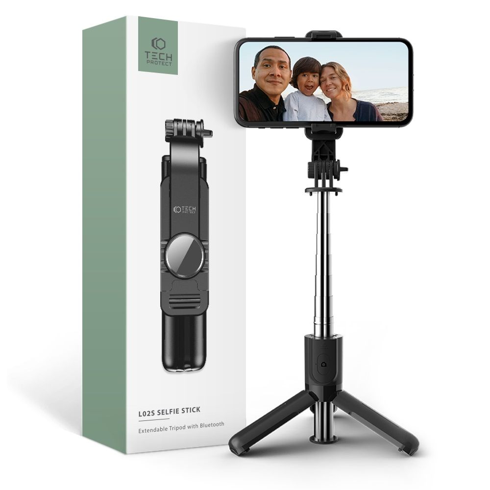 Tech-Protect Trådlös Selfiestick Tripod L02S - Svart