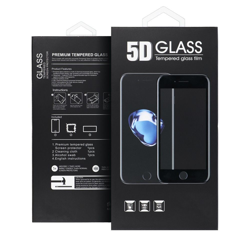 OEM Galaxy A04s 4G/A13 4G/5G Härdat Glas Skärmskydd 5D Full Glue - Svart