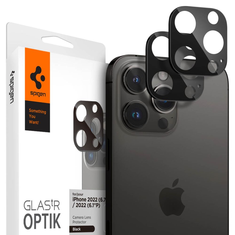 Spigen Spigen [2-PACK] iPhone 14 Pro/14 Pro Max Kameralinsskydd i Härdat Glas