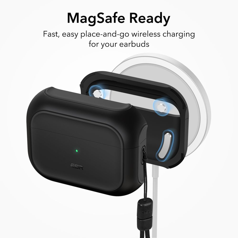 ESR ESR Magsafe Airpods Pro 1/2 Skal Orbit Halolock - Svart