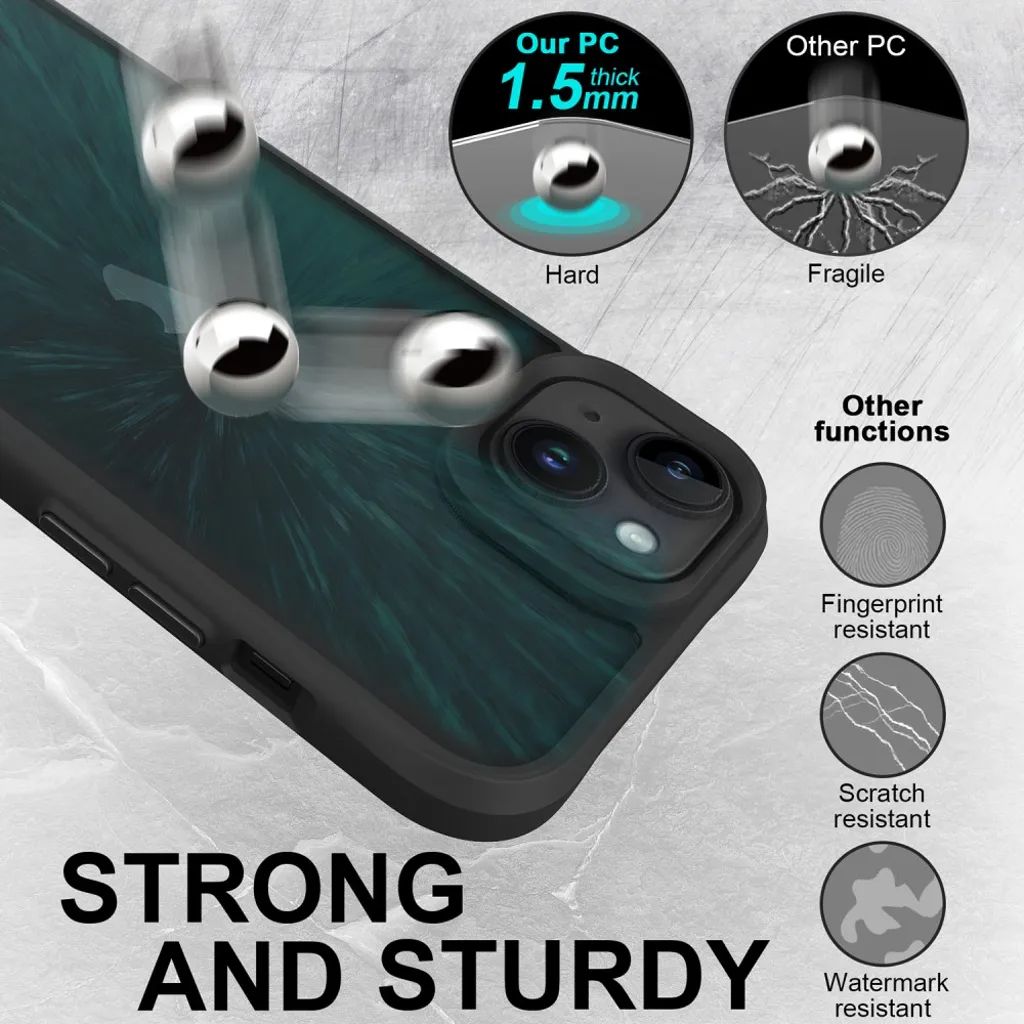 Taltech Mobilskal till iPhone 15 Stöttåligt - Svart