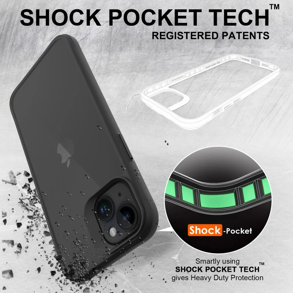 Taltech Mobilskal till iPhone 15 Stöttåligt - Svart