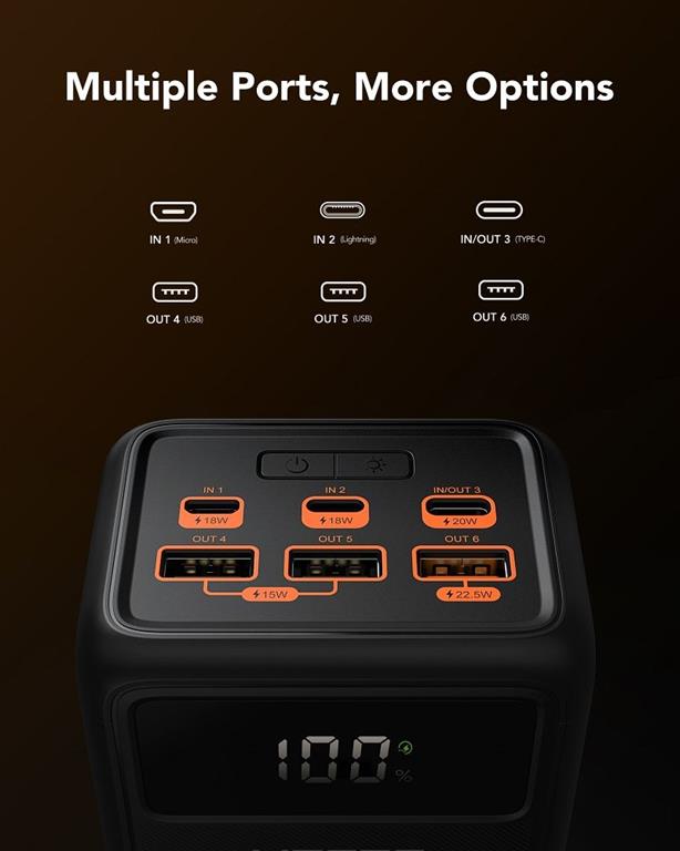 Veger Veger Powerbank 50.000mah Tank Lite Snabbladdning - Svart