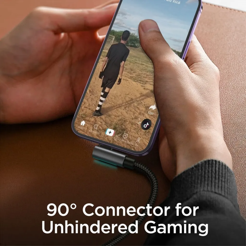 SiGN SiGN USB-C till Lightning Kabel 2m 20W Braided - Svart