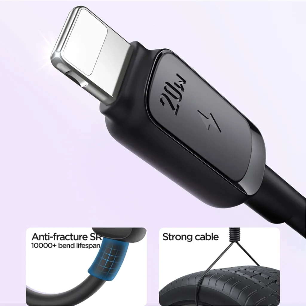 SiGN SiGN USB-C till Lightning Kabel 2m 20W - Svart