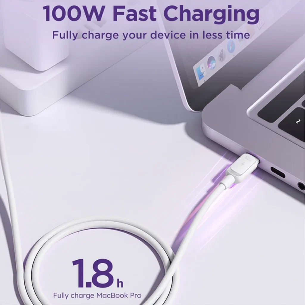 SiGN SiGN USB-C till USB-C Kabel 0.25m 100W - Vit