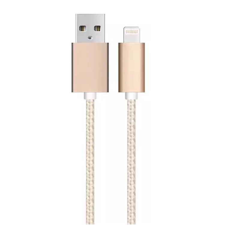 SiGN SiGN USB-A till Lightning Kabel 12W 1m - Guld/Nylon