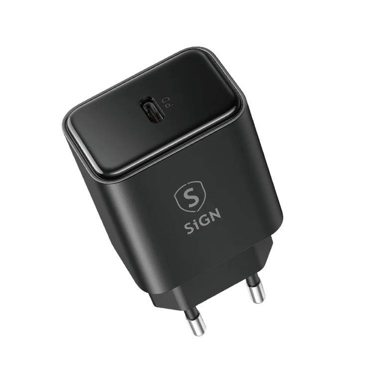 SiGN SiGN USB-C Laddare PD 20W - Svart