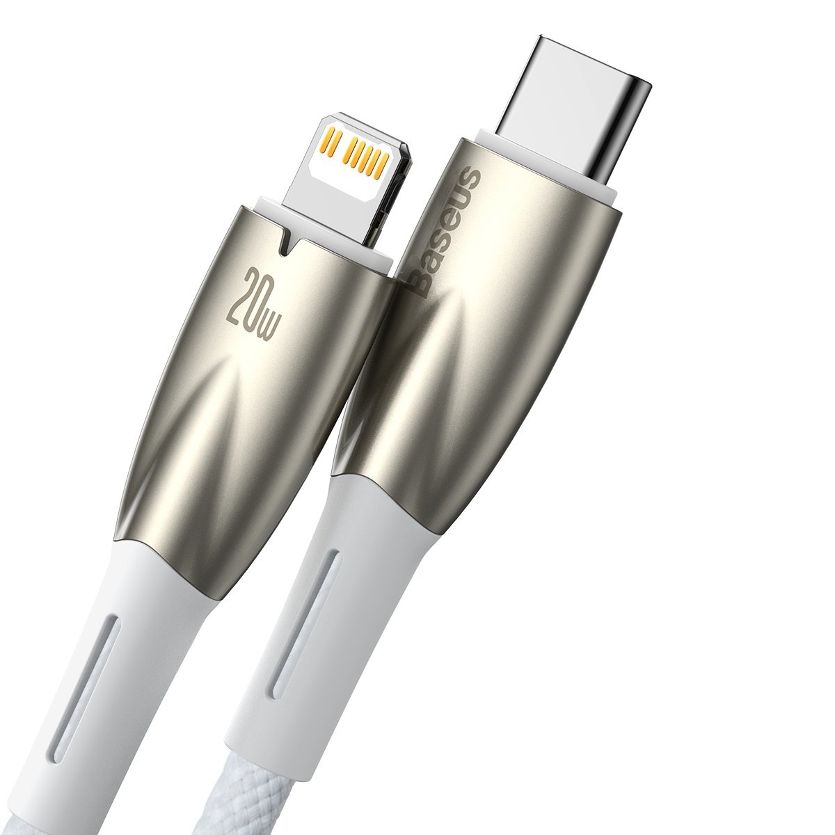 BASEUS Baseus USB-C till Lightning kabel 1m Glimmer 20W - Vit
