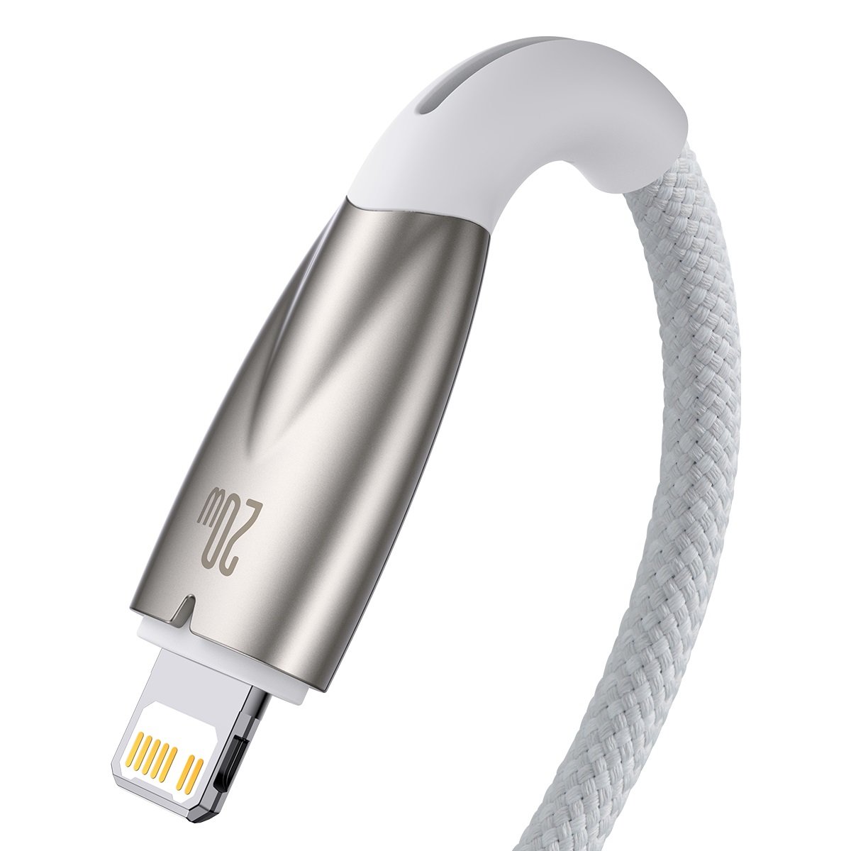 BASEUS Baseus USB-C till Lightning kabel 1m Glimmer 20W - Vit