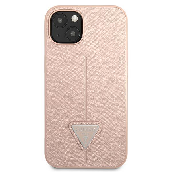 Guess Guess iPhone 13 Mini Skal Saffiano Triangle Logo - Rosa