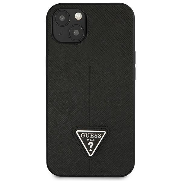 Guess GUESS iPhone 14 Plus Skal Saffiano Triangle Logo - Svart