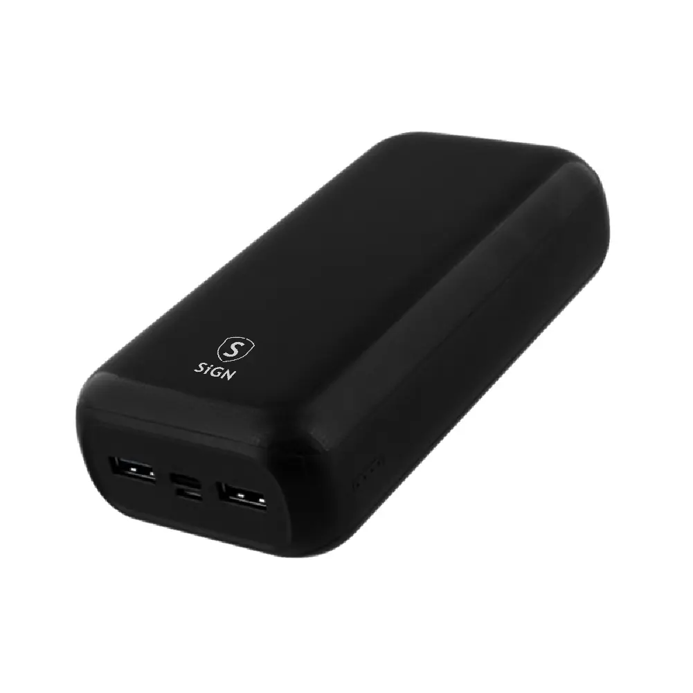 SiGN SiGN Powerbank 30.000mAh USB-C & USB-A - Svart