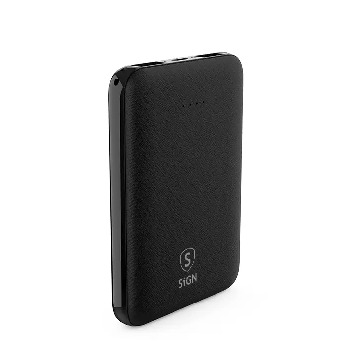 SiGN SiGN Ultratunn Powerbank 5000mAh - Svart