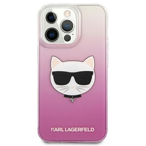 KARL LAGERFELD Karl Lagerfeld Choupette Head Skal iPhone 13 Pro Max - Rosa