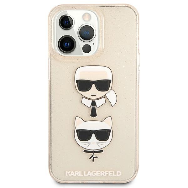 UTGATT1 Karl Lagerfeld Glitter Karl`s & Choupette iPhone 13 Pro Max - Guld