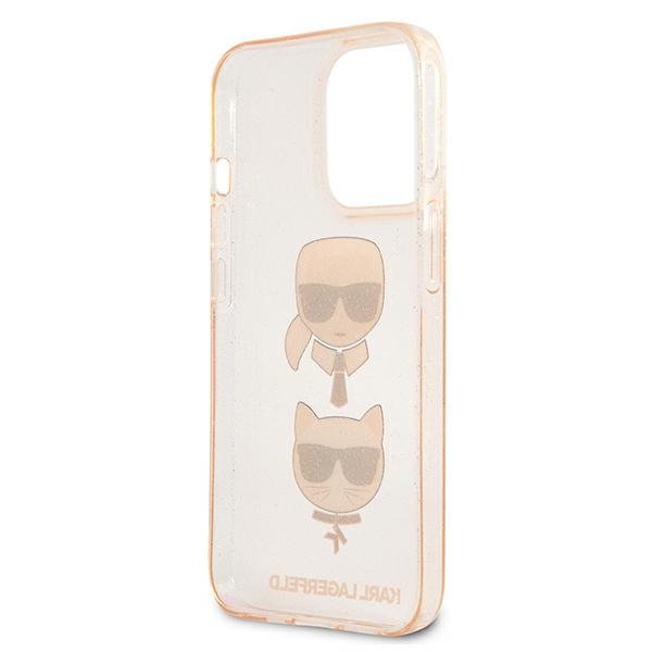 UTGATT1 Karl Lagerfeld Glitter Karl`s & Choupette iPhone 13 Pro Max - Guld