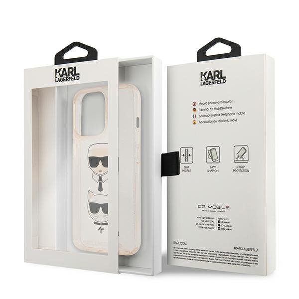 UTGATT1 Karl Lagerfeld Glitter Karl`s & Choupette iPhone 13 Pro Max - Guld