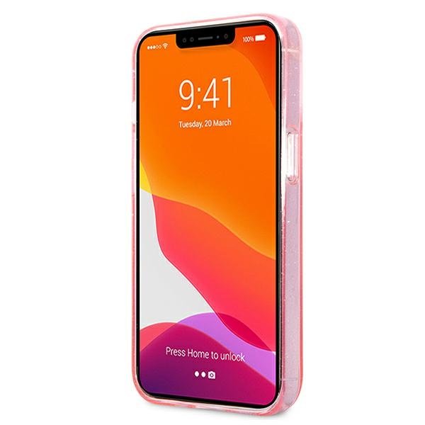 KARL LAGERFELD Karl Lagerfeld Glitter Karl`s Head Skal iPhone 13 Pro Max - Rosa