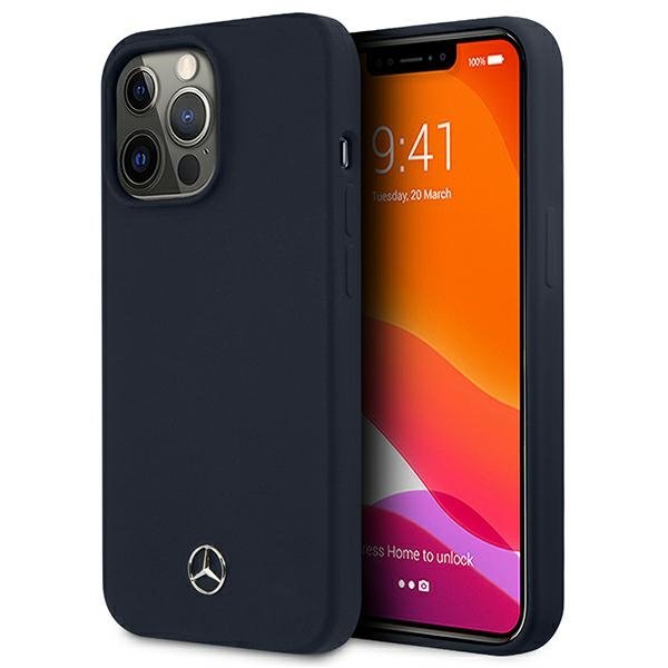 UTGATT1 Mercedes Silicone Line Skal iPhone 13 / 13 Pro - Navy