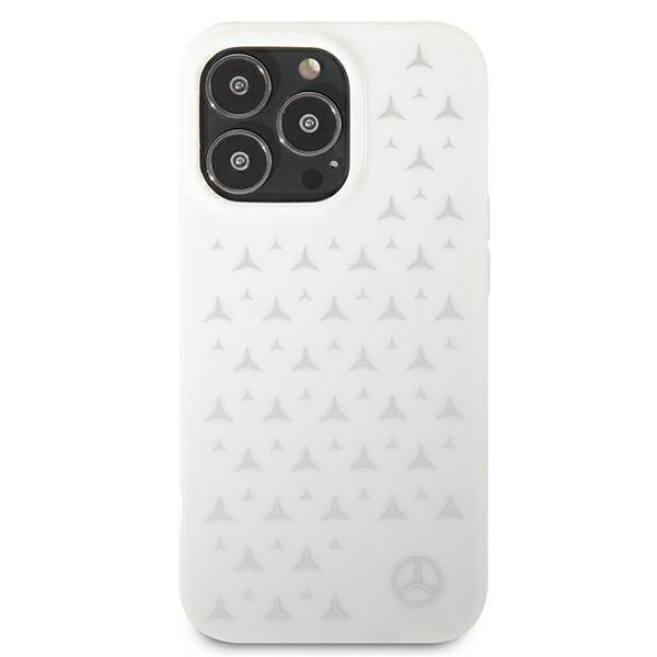 Mercedes Mercedes Silver Stars Pattern Skal iPhone 13 Pro Max - Vit