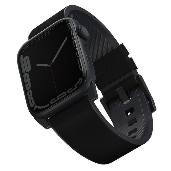 UNIQ UNIQ Straden Apple Watch Läder 42/44/45mm - Svart