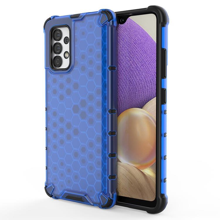 OEM Honeycomb Galaxy A03s Skal Armored Gel Frame - Blå
