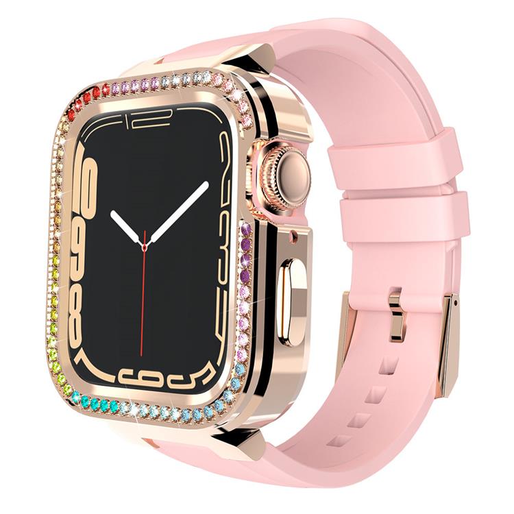 Kingxbar Kingxbar Apple Watch 7/6/5/4/3/2/SE (41/40/38mm) Armband Starry Strap - Rosa