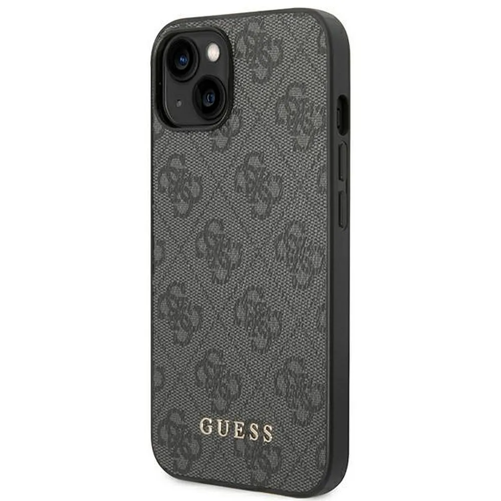 Guess GUESS iPhone 14 Skal Gold Logo - Grå