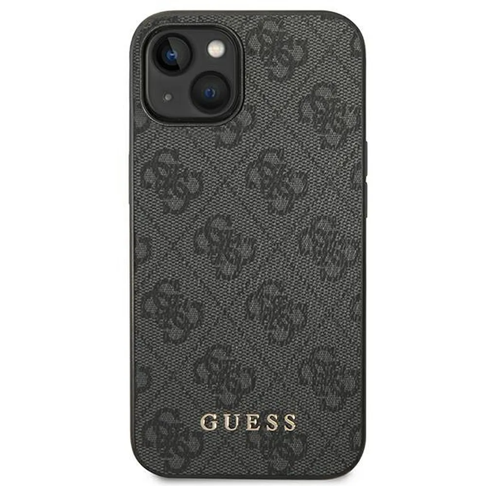 Guess GUESS iPhone 14 Skal Gold Logo - Grå