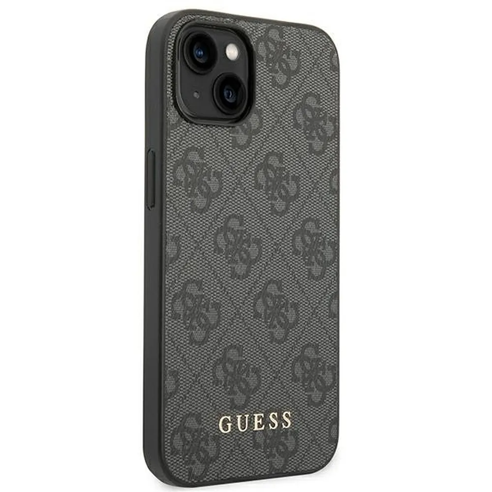 Guess GUESS iPhone 14 Skal Gold Logo - Grå