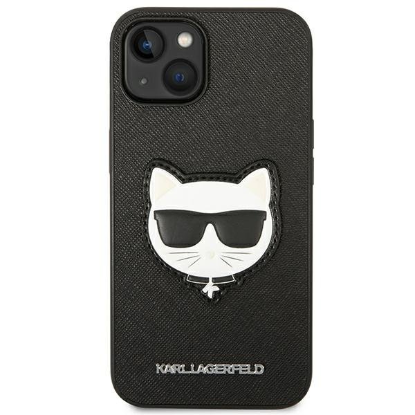 KARL LAGERFELD Karl Lagerfeld iPhone 14 Plus Skal Saffiano Choupette Head Patch - Svart