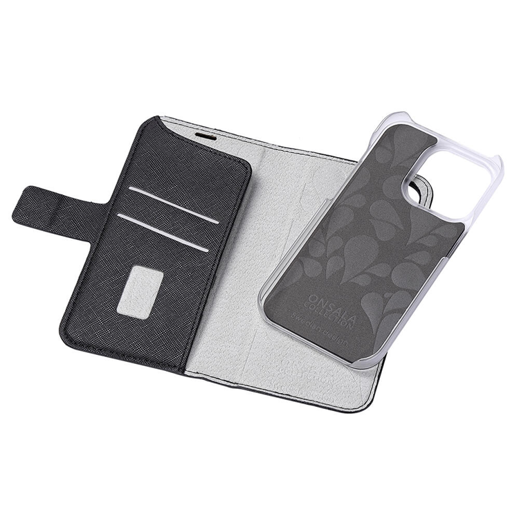 Onsala ONSALA iPhone 14 Pro Plånboksfodral Midnight - Svart