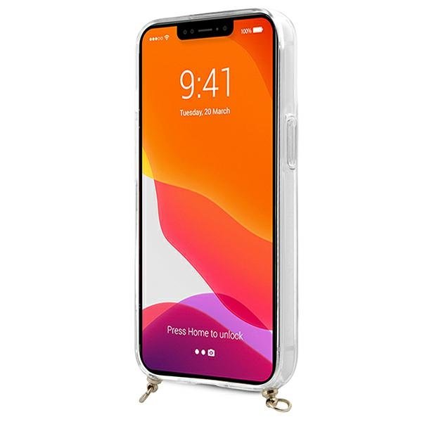 Guess Guess Brun Strap Gold Chain Skal iPhone 13 Mini - Transparent