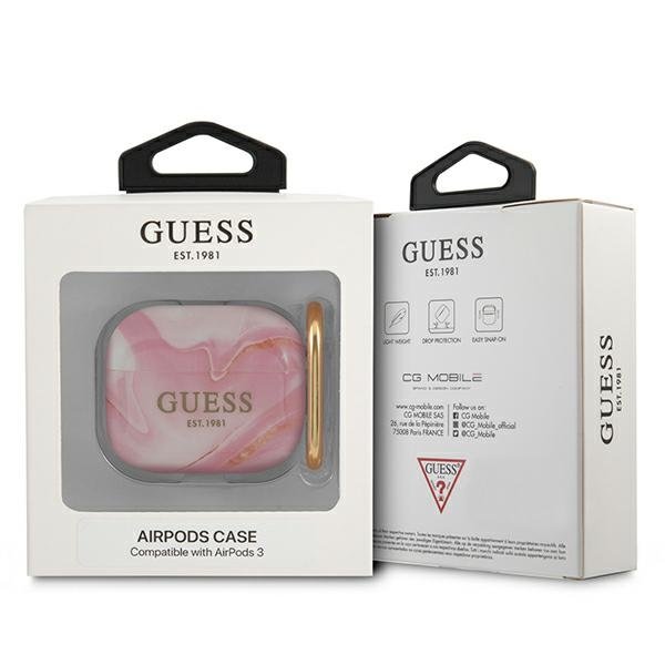 Guess Guess Skal Marble Collection Airpods 3 - Rosa