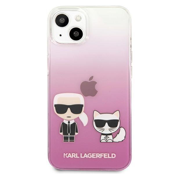 KARL LAGERFELD Karl Lagerfeld Silicone Karl & Choupette Skal iPhone 13 / 13 Pro - Svart