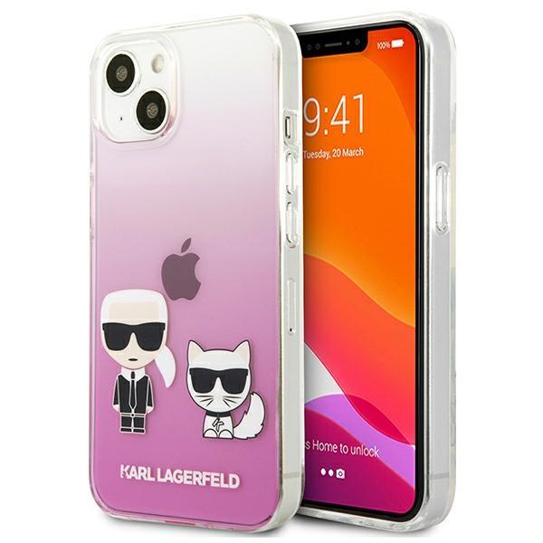 KARL LAGERFELD Karl Lagerfeld Silicone Karl & Choupette Skal iPhone 13 / 13 Pro - Svart